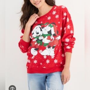 Disney Red Festive Mickey Mouse Sweater